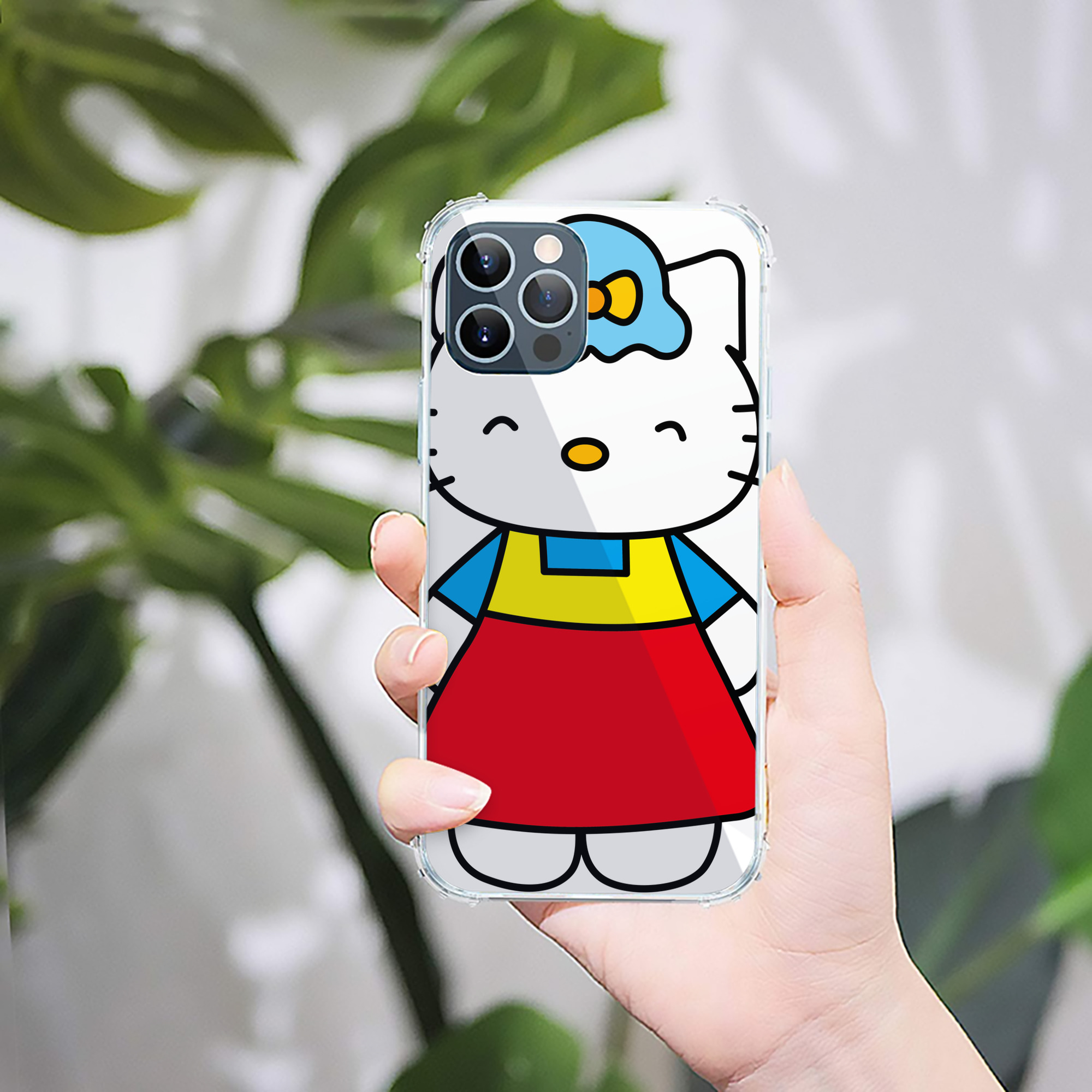 （画像用） Hello Kitty ハローキティ 【iPhone 12シリーズ対応】透明スマホケース（クリアソフトケース）